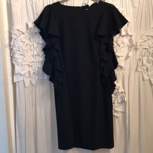 Adorable ruffled black dress